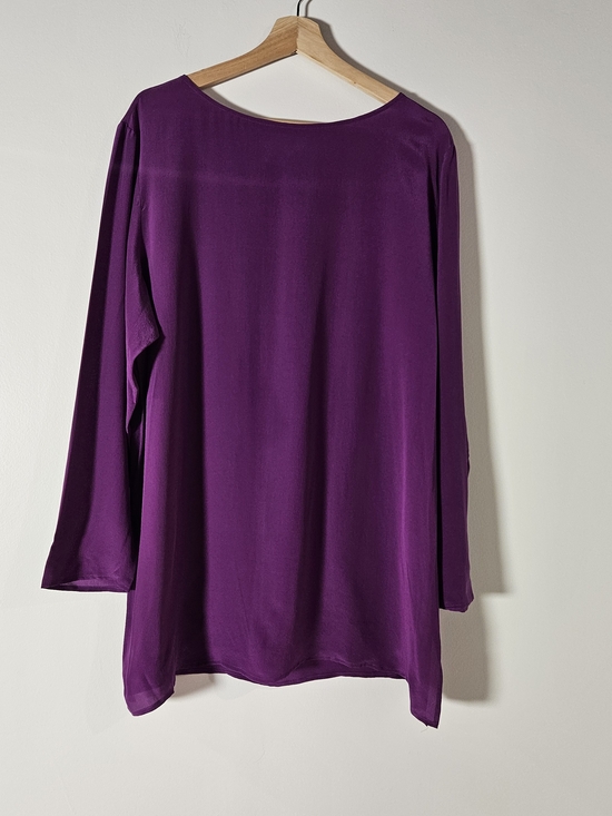 Diane Gilman Tops - VTG 90s Diane Gilman 100% Silk Tunic Blouse L NWT Purple